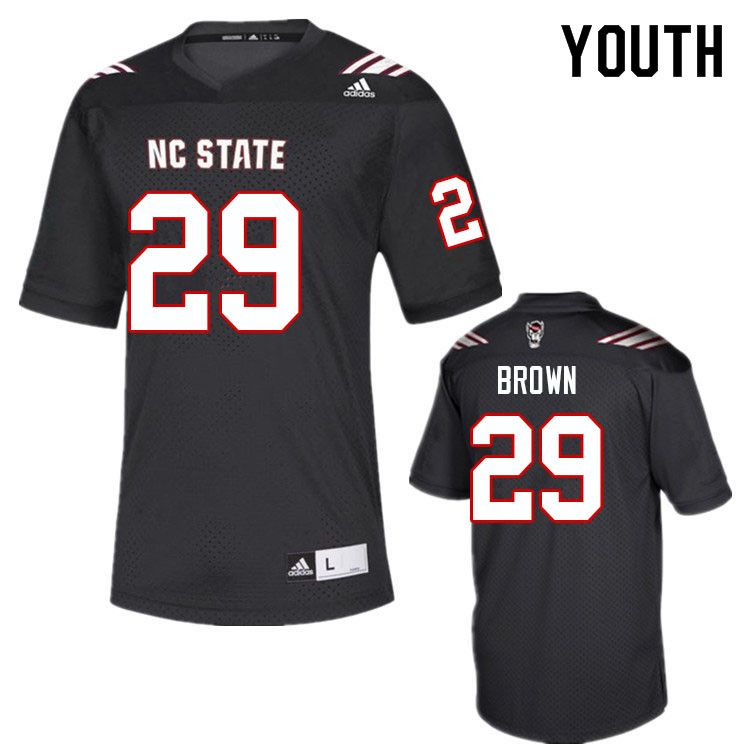 Youth #29 Sean Brown NC State Wolfpack College Football Jerseys Sale-Black